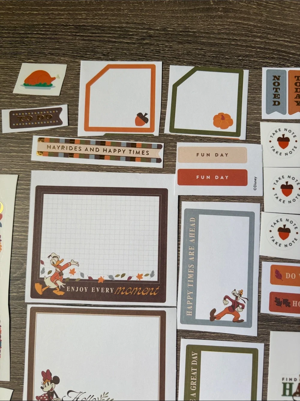 ❤️ $6 Disney 100+ piece  Fall Themed Not So Mystery Happy Planner Sticker Set